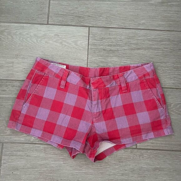 Hurley Pants - Hurley Plaid Purple / Red Chino Shorts size 9